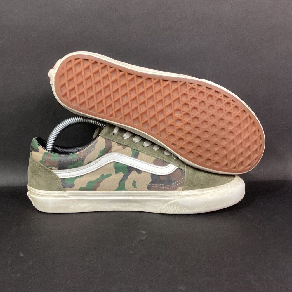 Vans OTW Green Camo -Men's Sz 6/Women's Sz 7.5 -Suede & Canvas -Low Skate Shoes